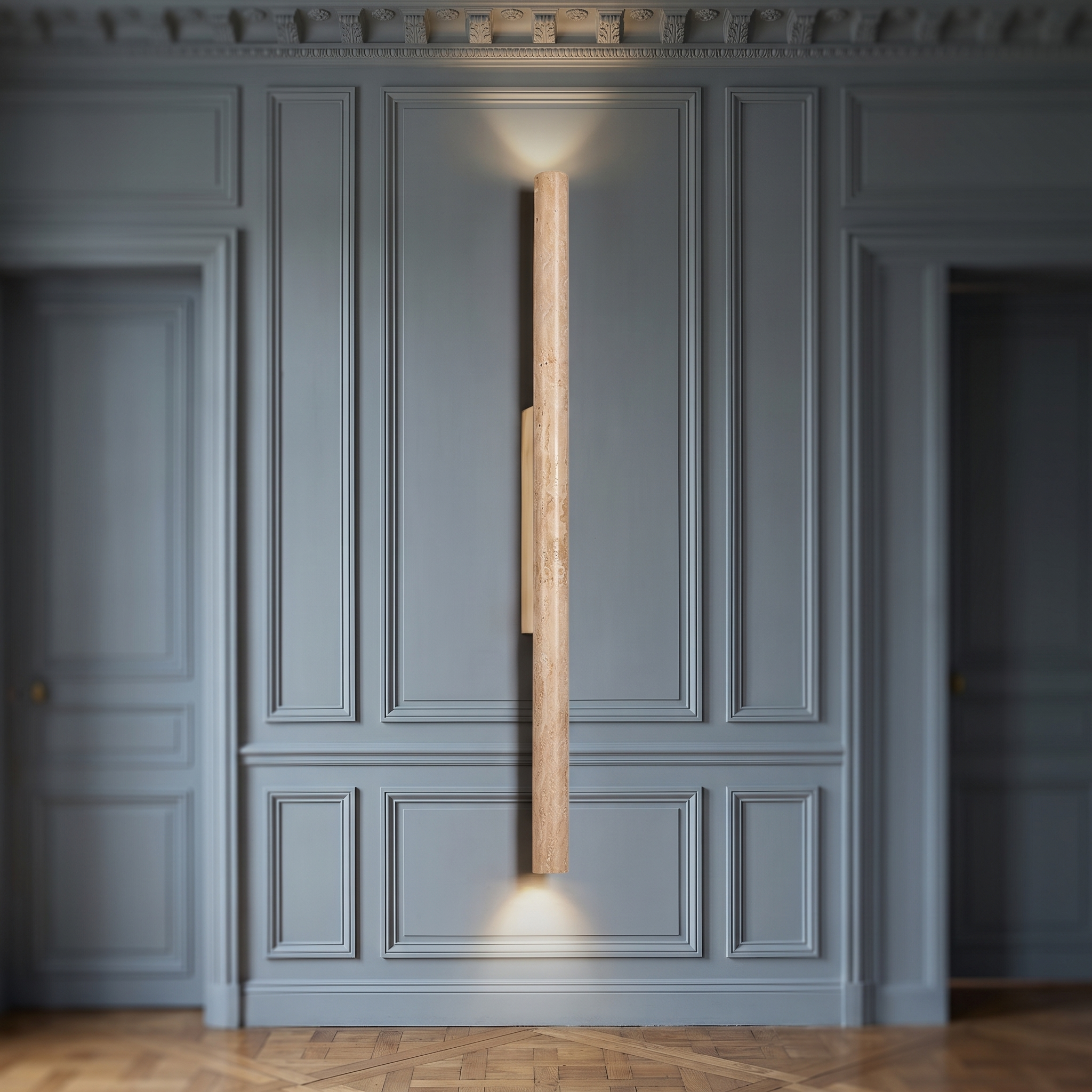 Koios - Travertine Column Wall Light
