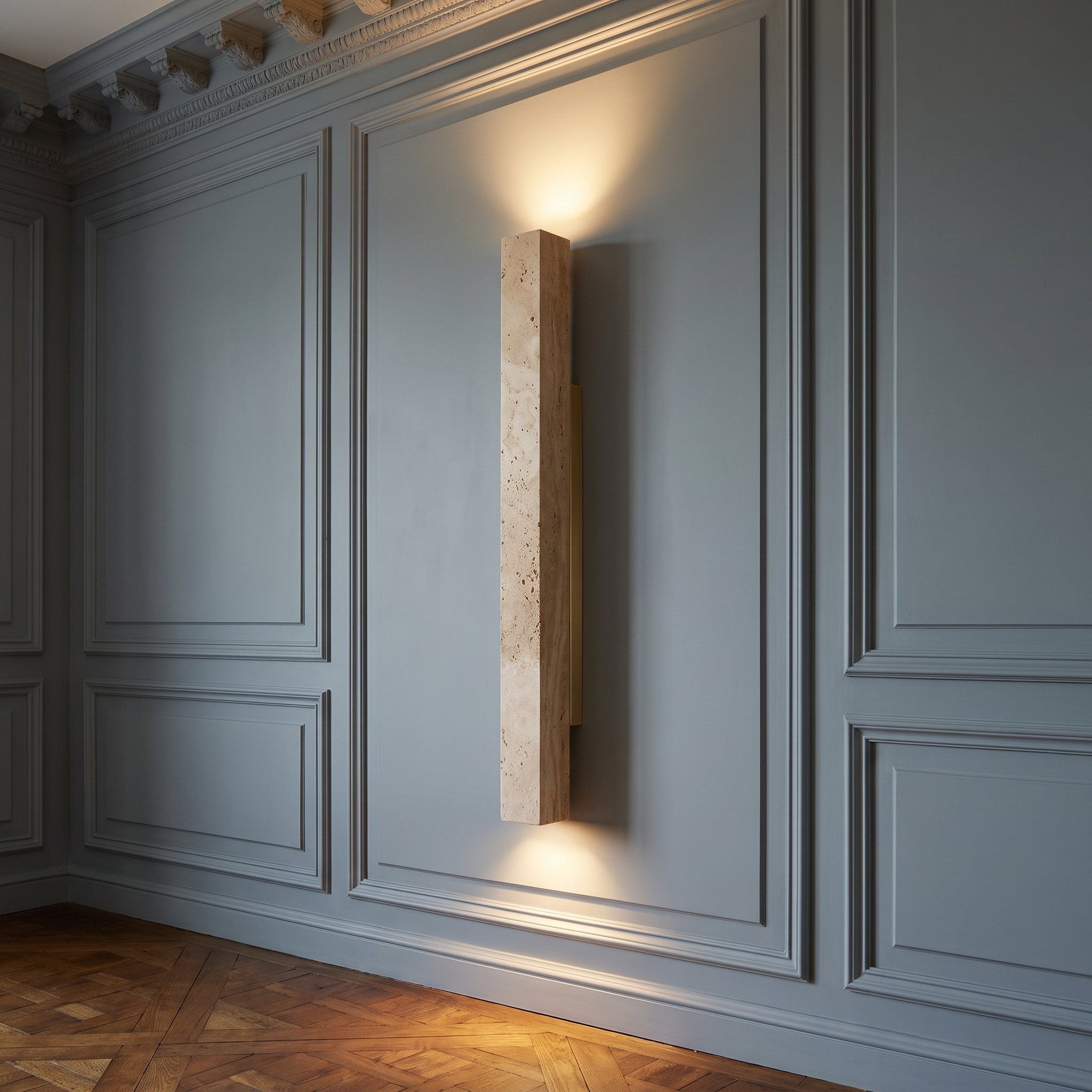 Koios - Travertine Column Wall Light