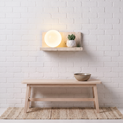 Pherousa - Travertine Shelf Wall Sconce