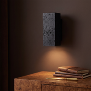 Ophion - Black Travertine Block Wall Lamp
