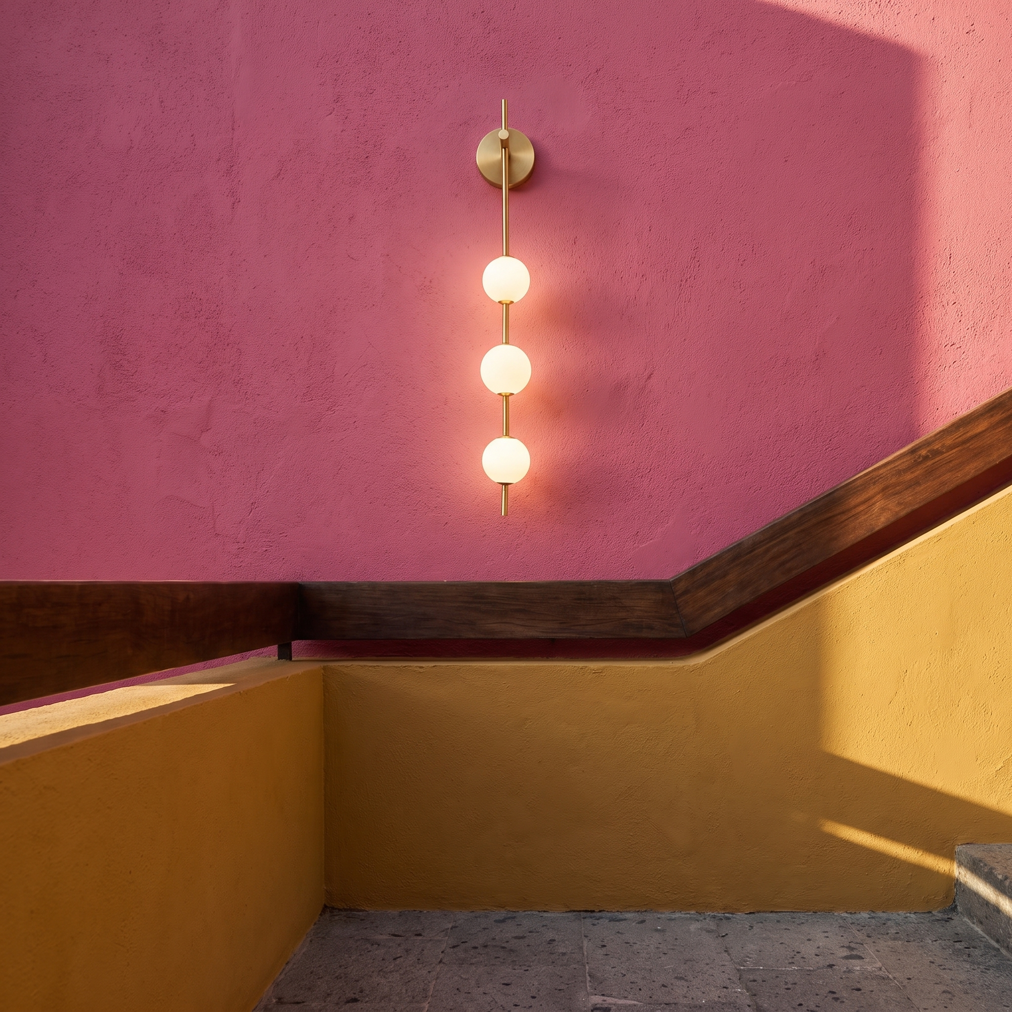 Larissa - Stacked Globe Wall Lamp - 10cm Brass warm