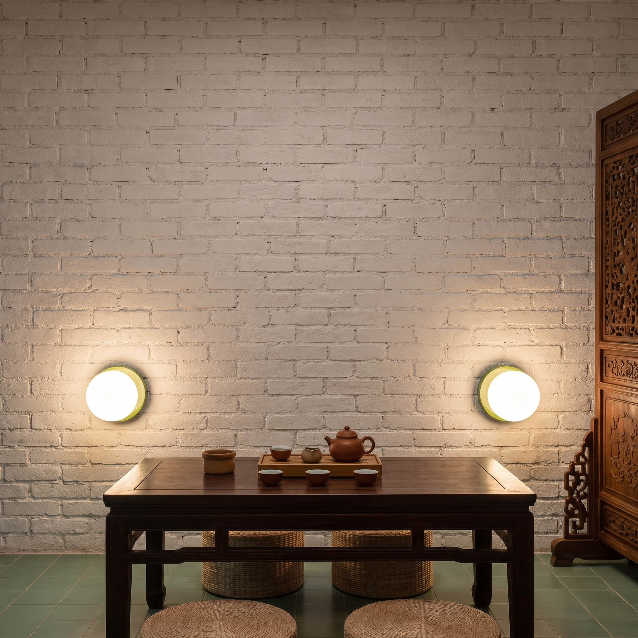 Kleta - Glass Globe Wall Lamp in a styled interior