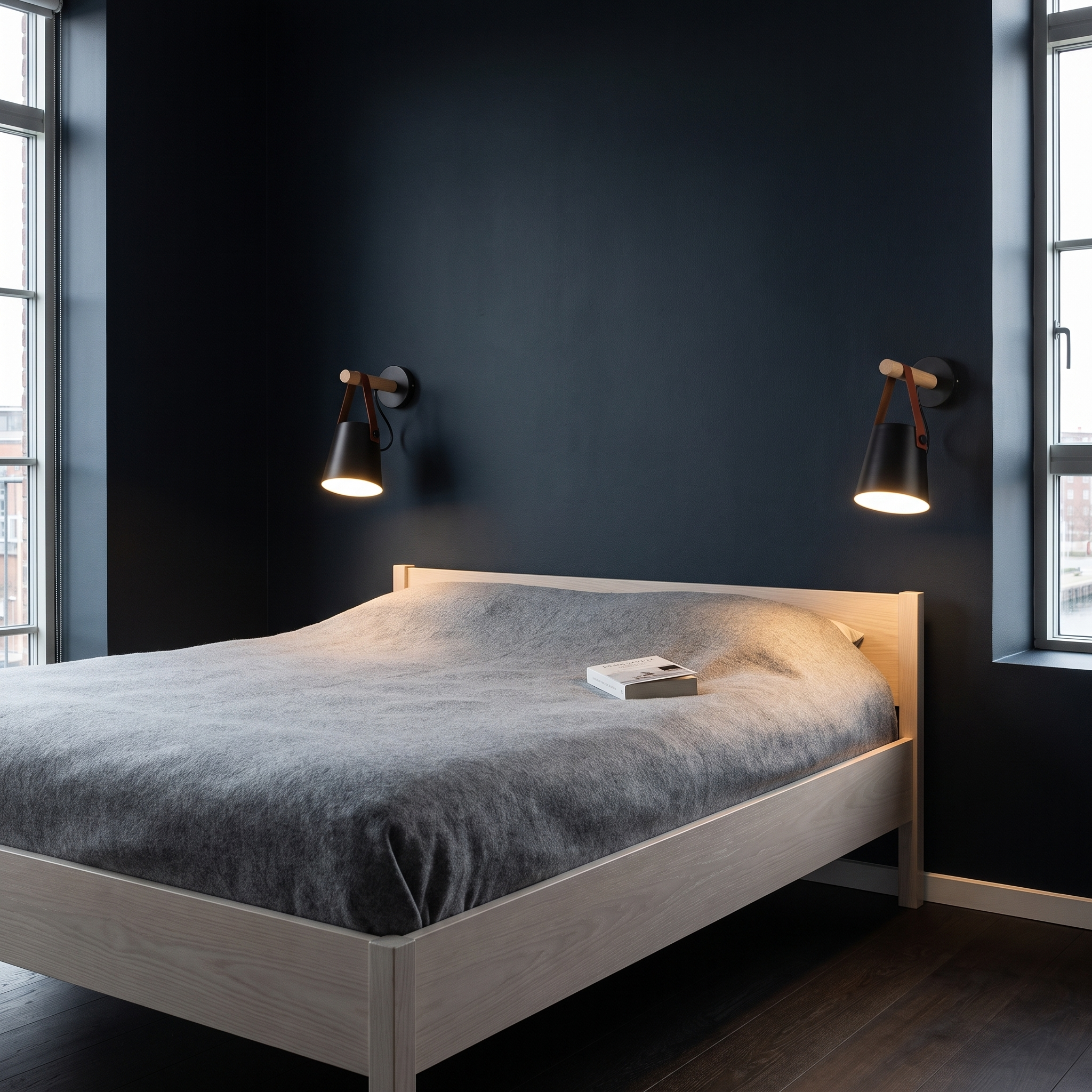 Karme - Wood and Leather Wall Light in a styled interior