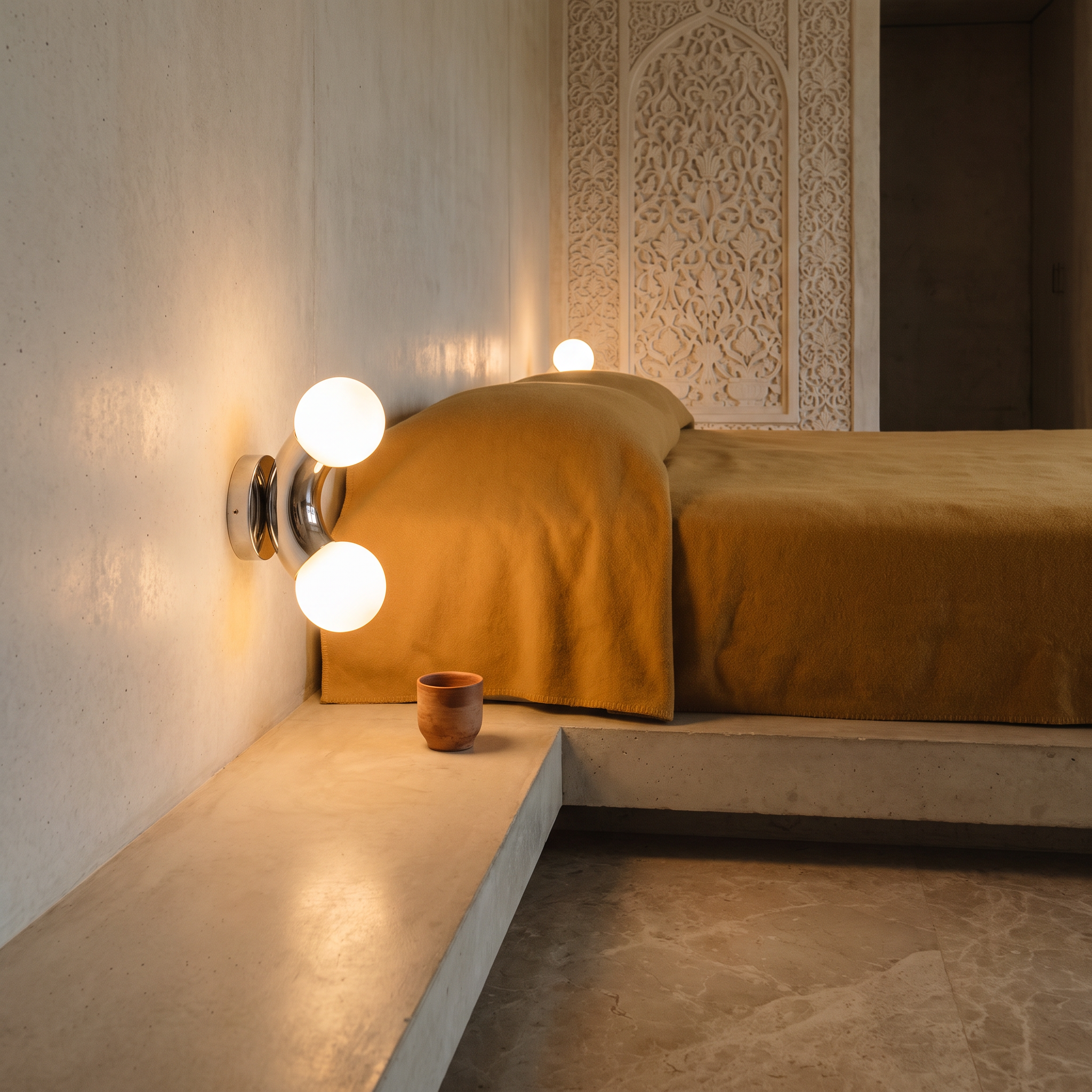 Himeros - Chrome and Glass Sphere Wall Light companion interior view
