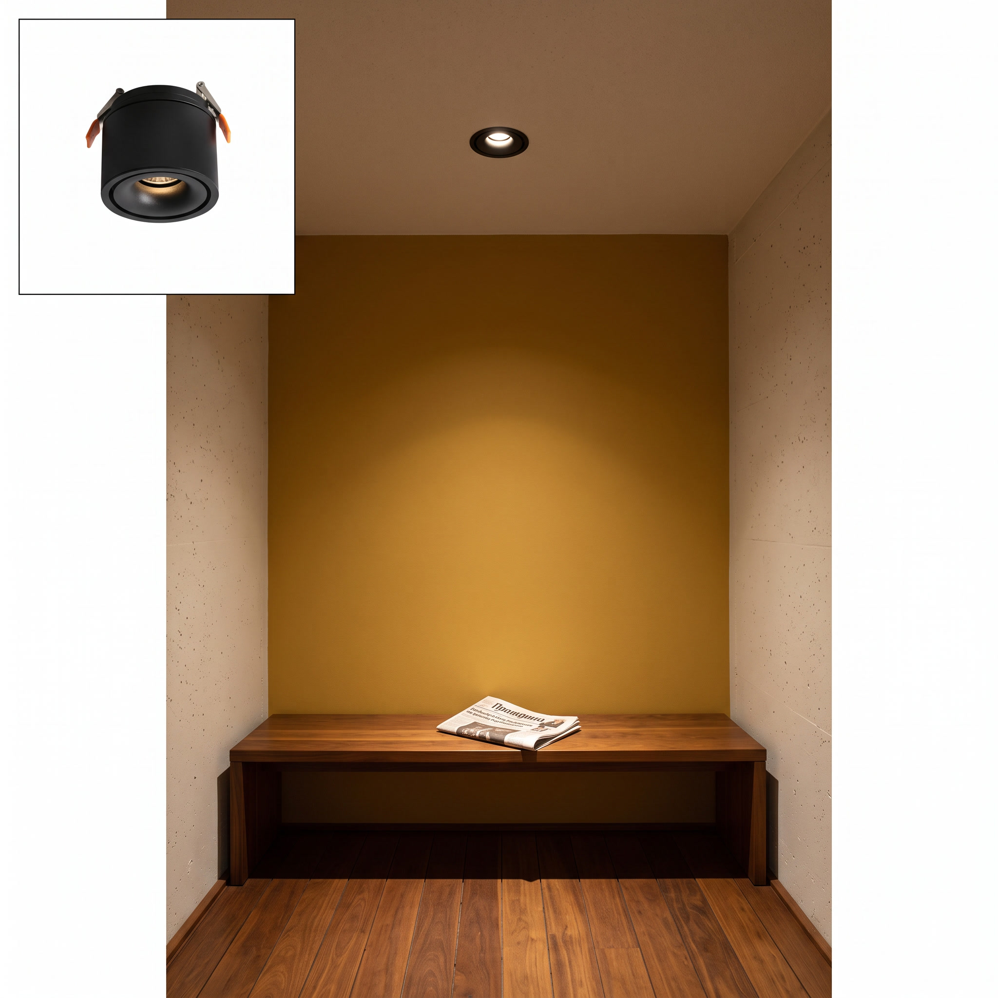 Aitne - Recessed LED Downlight companion interior view