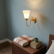 Eliza - Fluted Ceramic Trumpet Wall Light