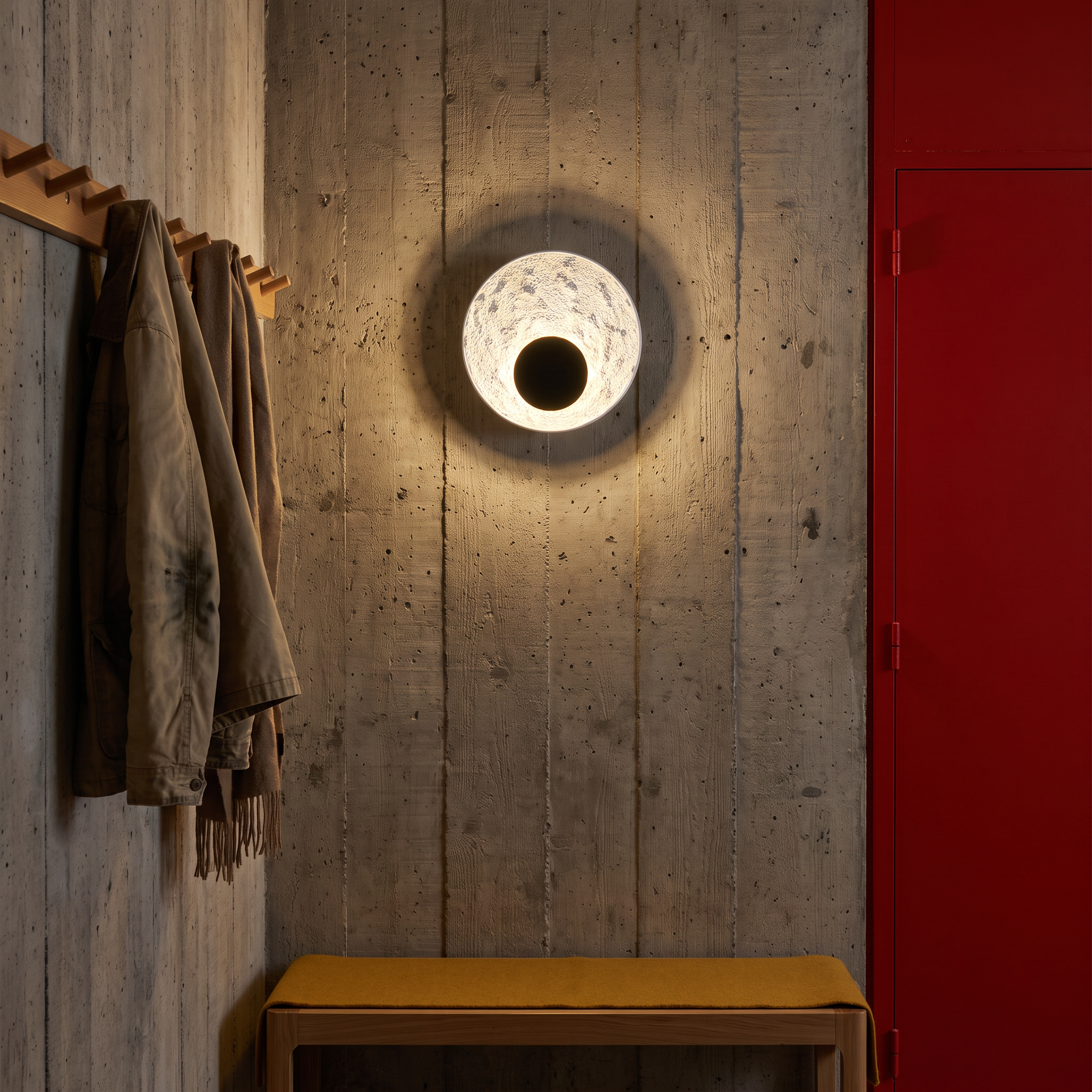 Norma - Textured Resin Wall Lamp in a styled interior