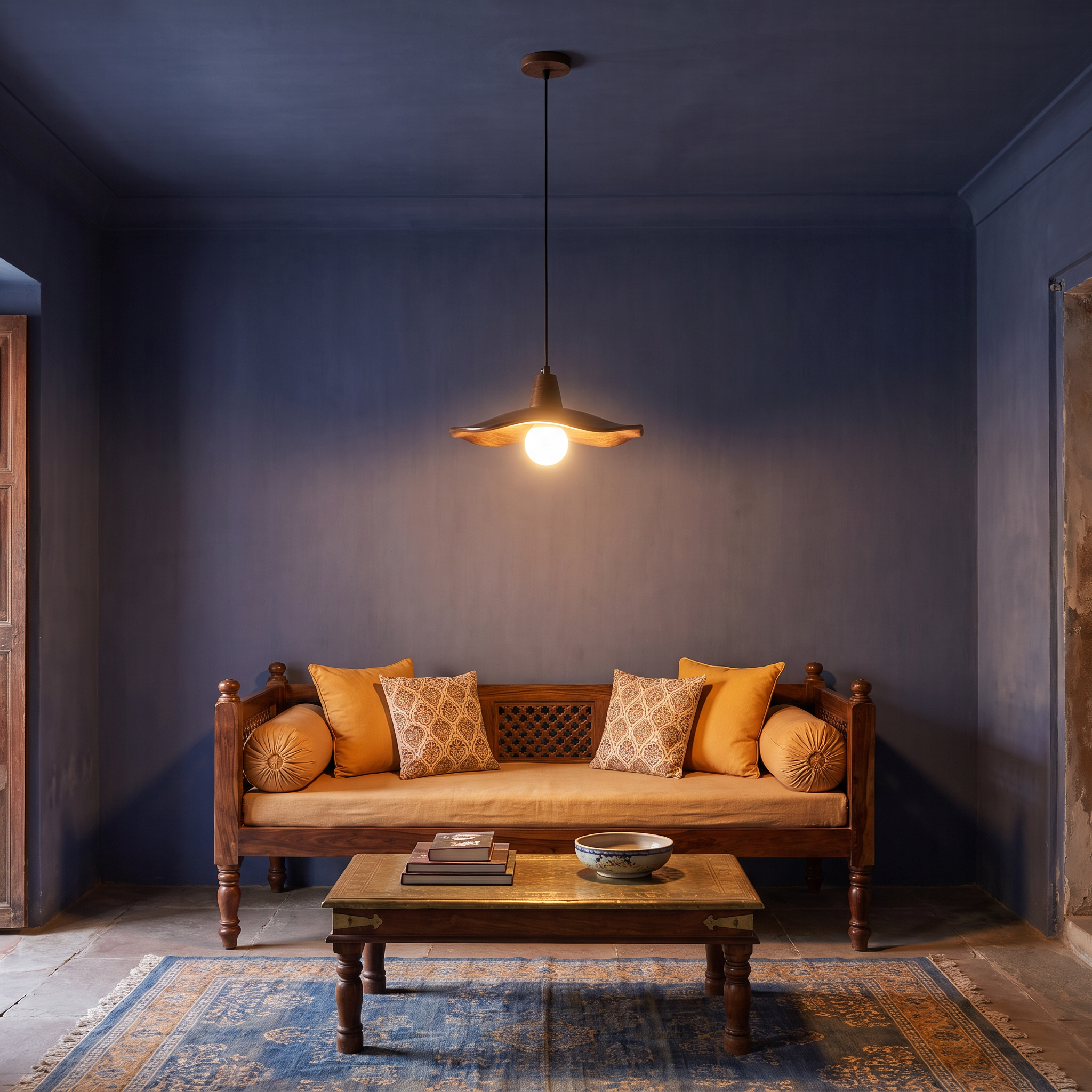 Ronald - Brown Pendant Lamp in a styled interior