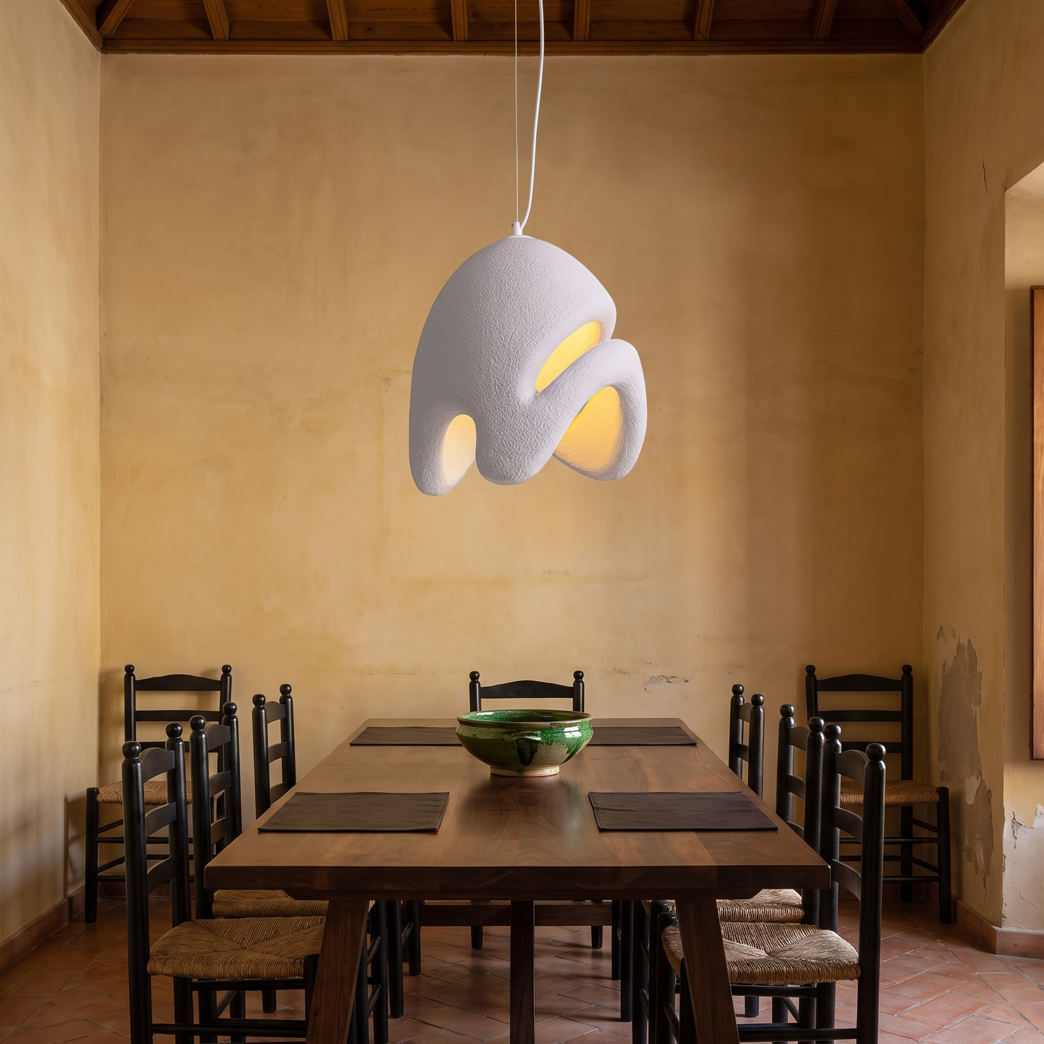 Fiona - Textured White Pendant Lamp