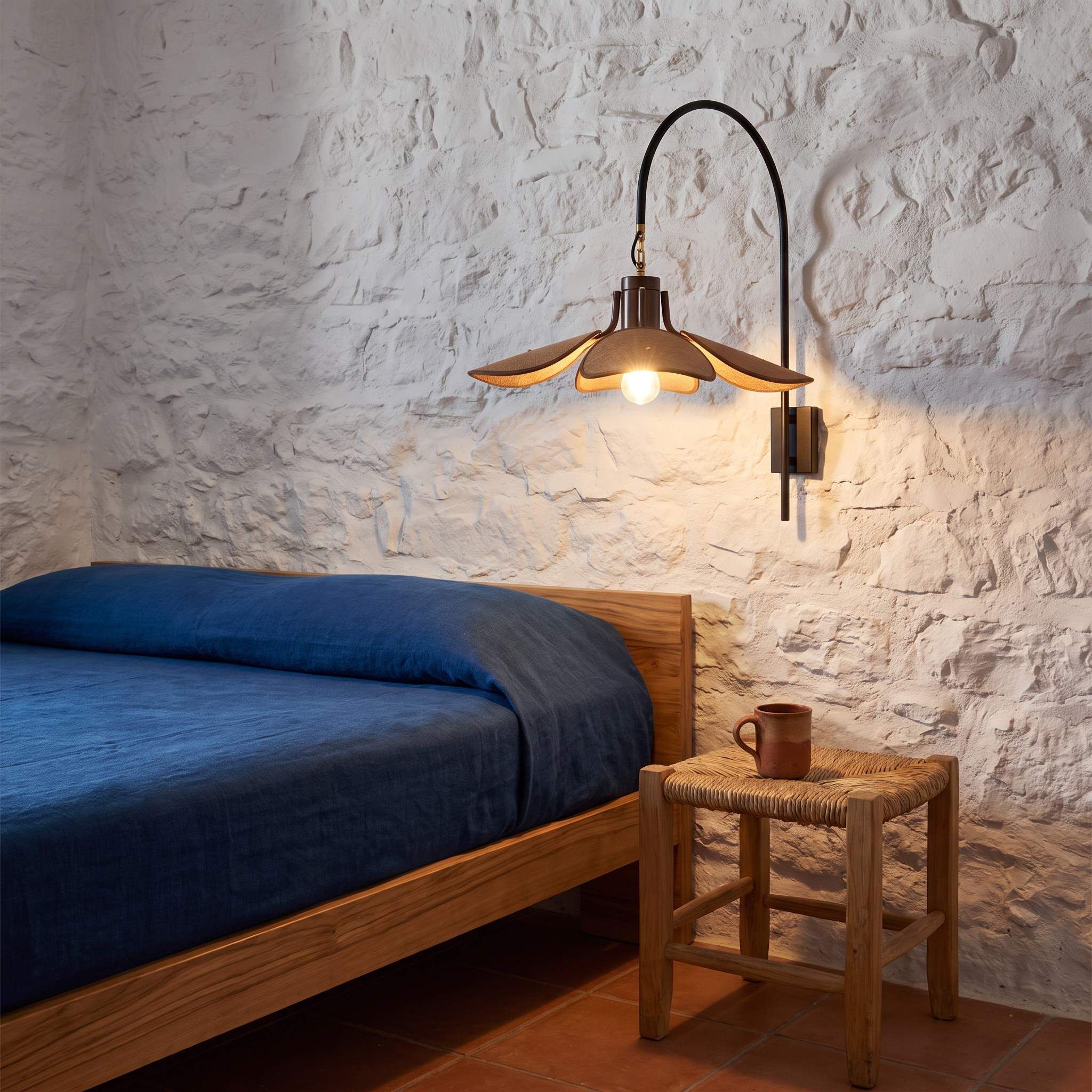 Quincy - Wood and Fabric Wall Lamp