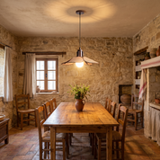 Ellsworth - Wood and Fabric Pendant Lamp