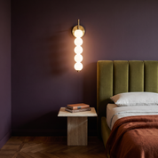 Radford - Brass and White Glass Wall Lamp