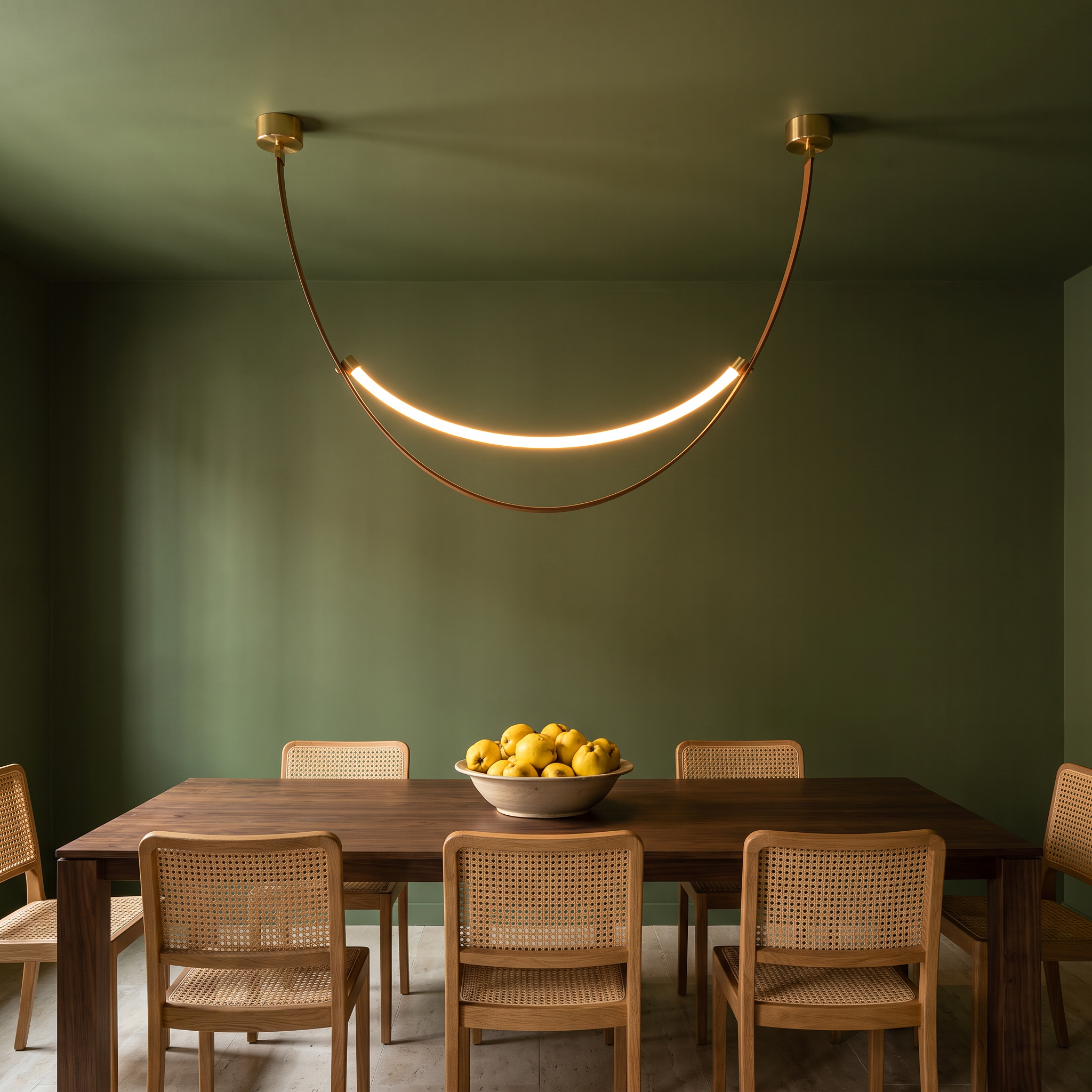 Nadia - Leather and Metal Pendant Light