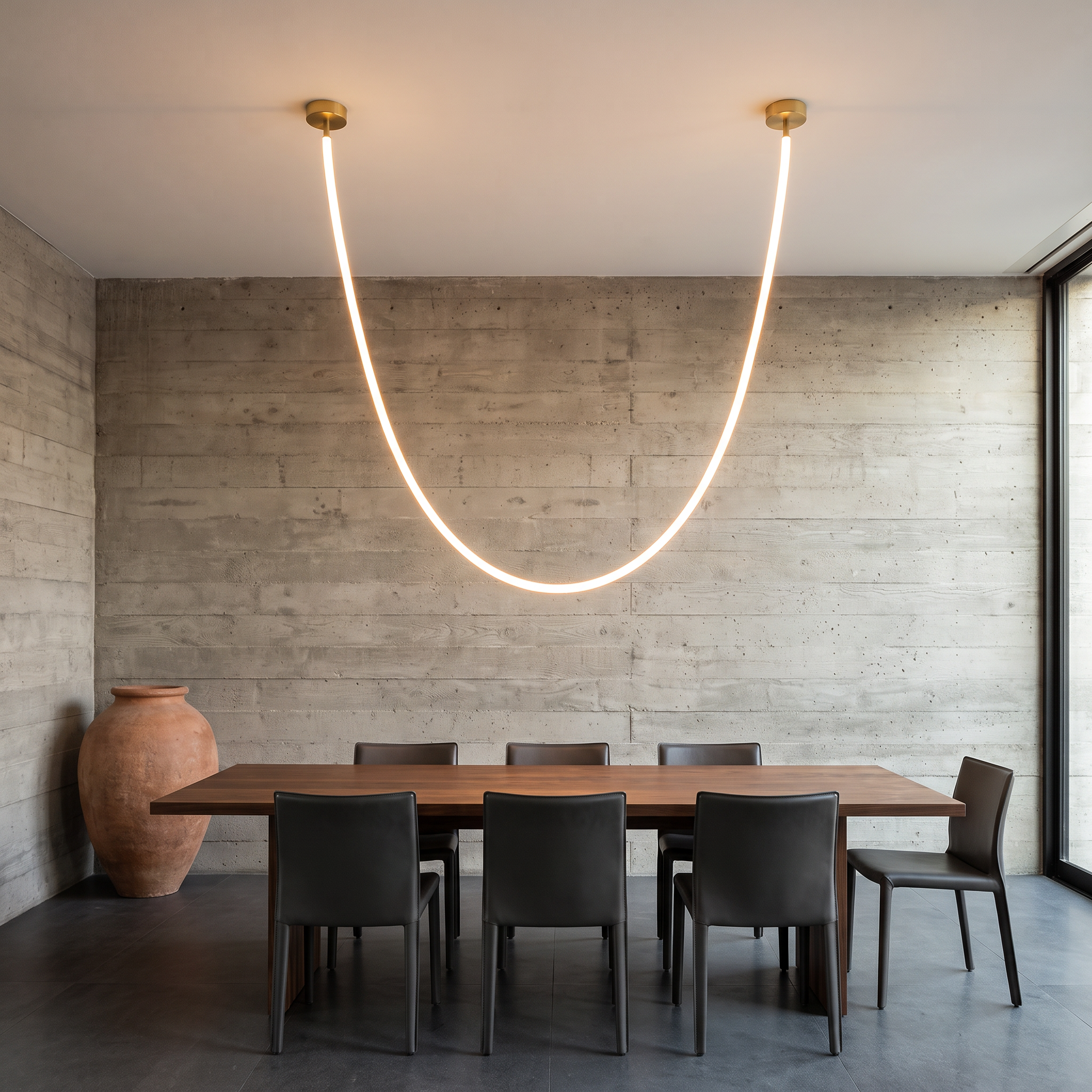 Claude - Flexible Silicone LED Pendant Light in a styled interior