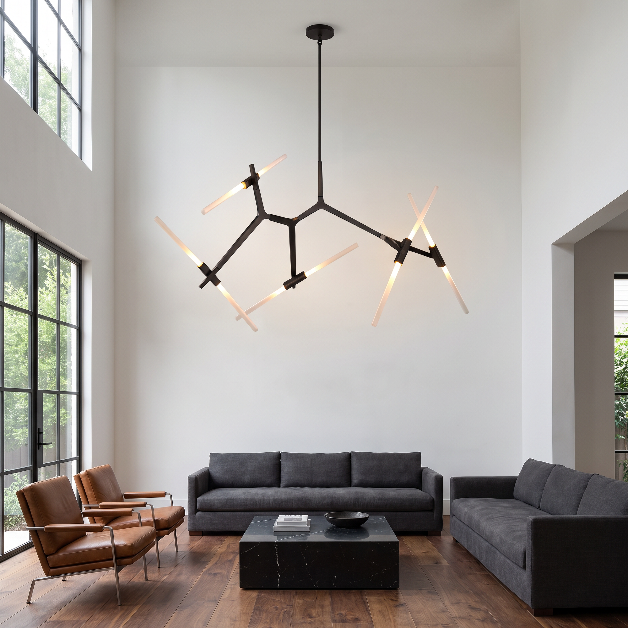 Lorna - Glass Multi-Head Chandelier