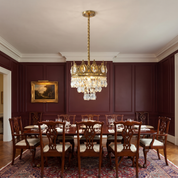 Rufus - Brass Crown Crystal Chandelier - 3 layer Dia 23cm x H 45cm / ∅ 9.1″ x H 17.7″ / Brass & Clear