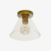 Lysidike - Brass and Clear Glass Flush Light