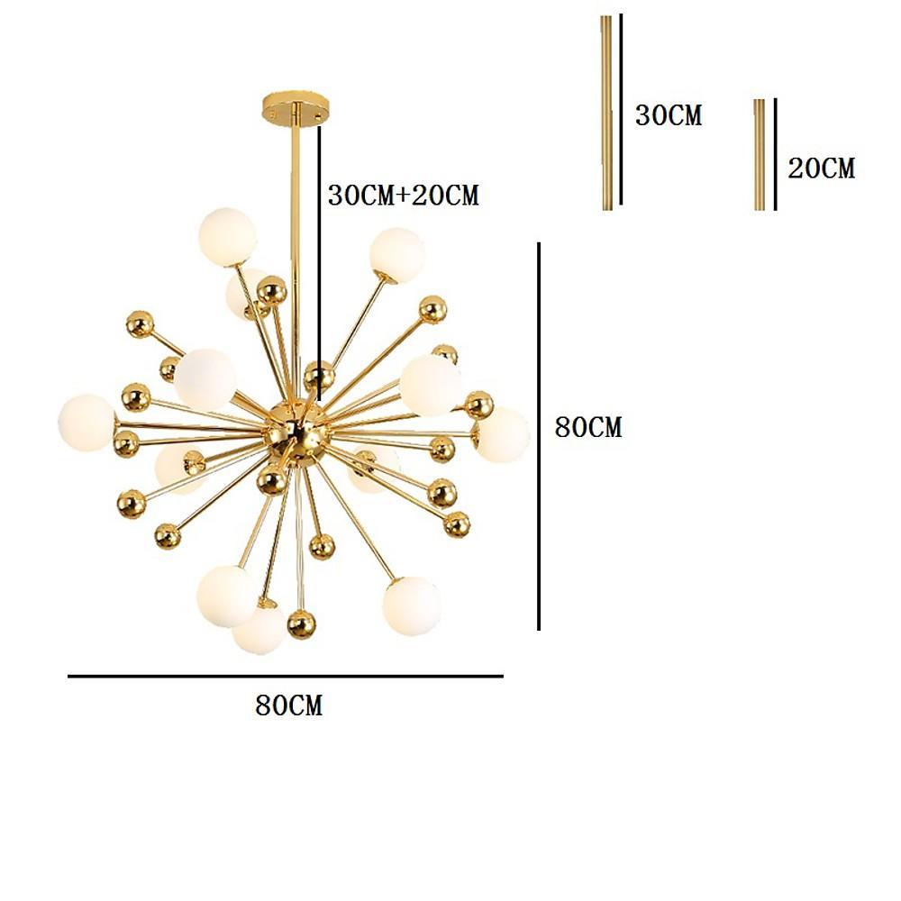 Aiolos - Gold Glass Globe Sputnik Chandelier