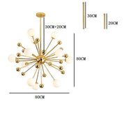 Aiolos - Gold Glass Globe Sputnik Chandelier