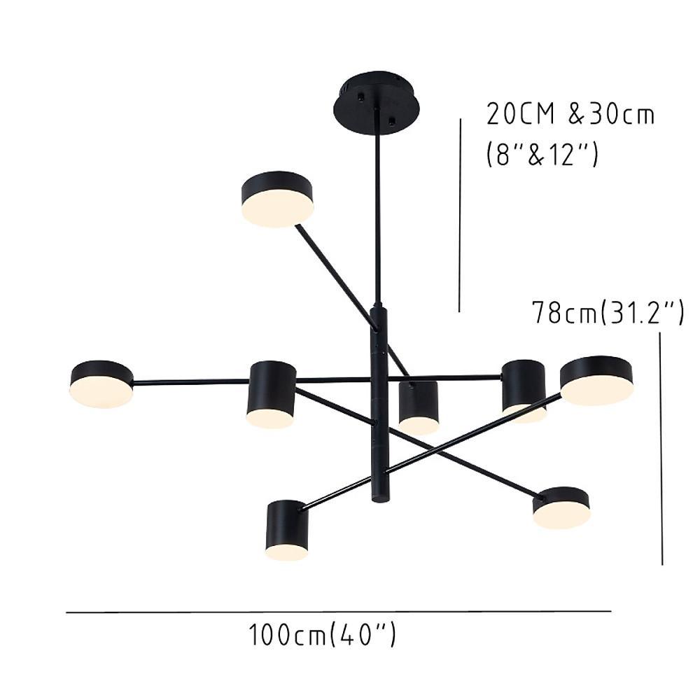 Doriskos - Black Sputnik LED Chandelier