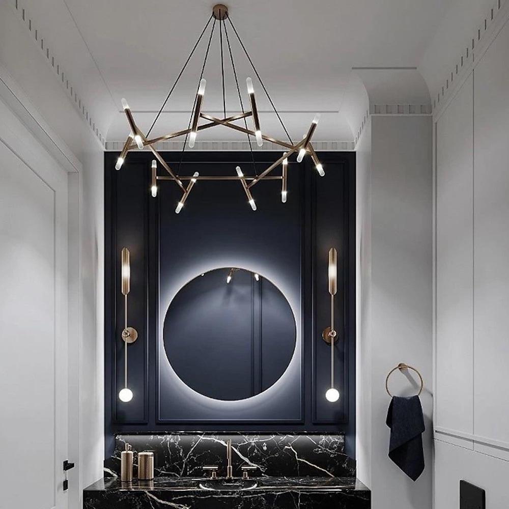 Elpis - Black or Gold 20-Light Sputnik Chandelier