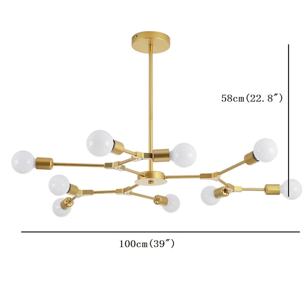 Berenika - Nine-Light Sputnik Metal Chandelier