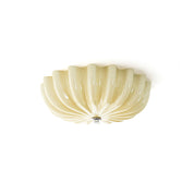 Thelma Cream Glass Petal Flush Ceiling Light