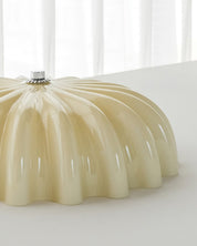 Thelma Cream Glass Petal Flush Ceiling Light – detail 3