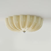 Thelma Cream Glass Petal Flush Ceiling Light – detail 7