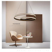 Eupolis - White or Black LED Ring Chandelier