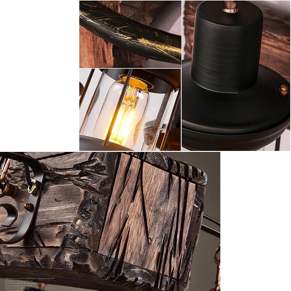 Kallias - 8-Light Rustic Wood Chandelier