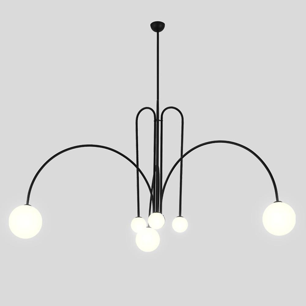 Chremon - Six-Light Arched Fountain Glass Chandelier