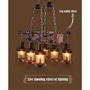 Damaris - 6-Light Wood Lantern Chandelier