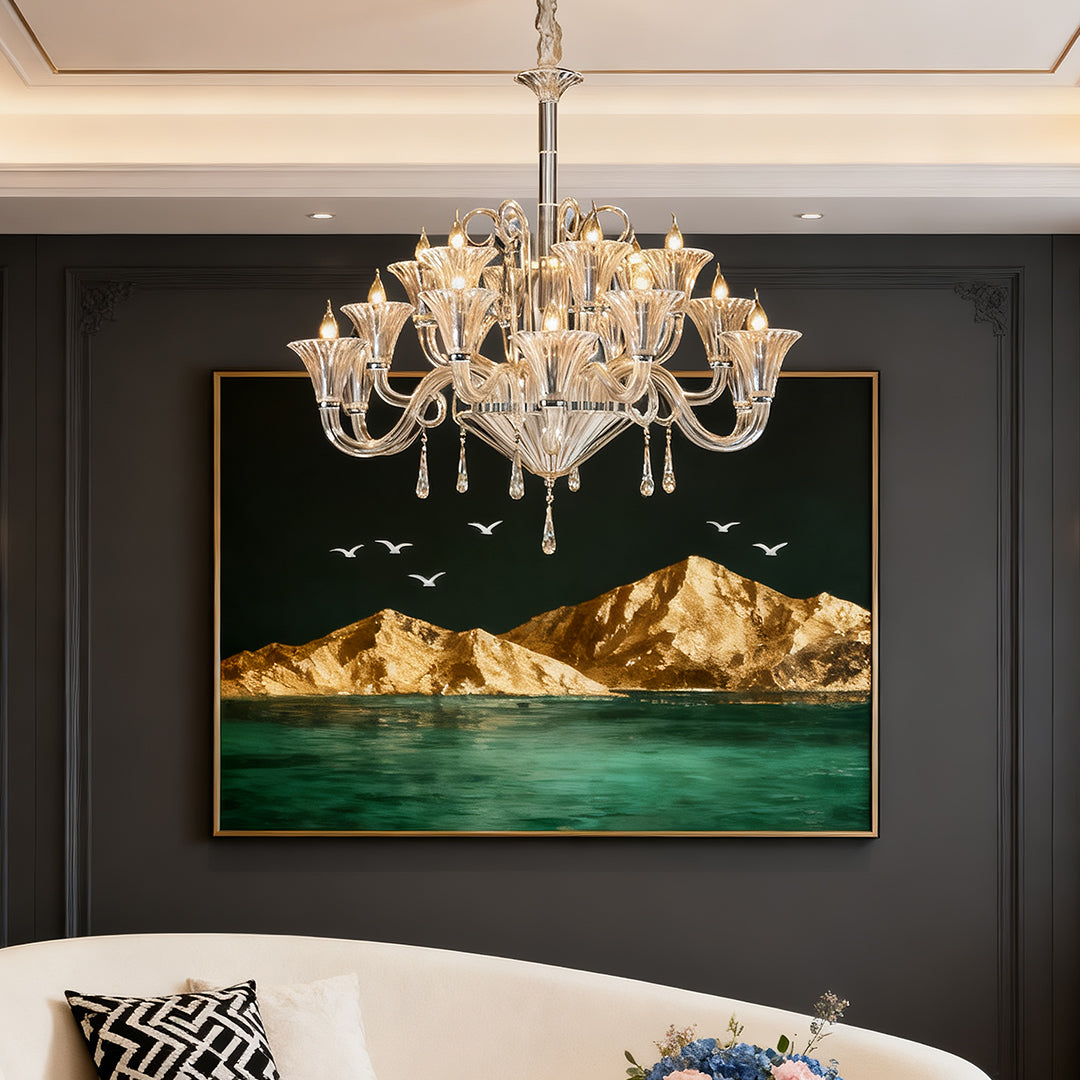 Hylas - French Glass Globe Chandelier