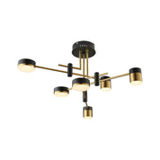 Astraios - Black and Gold Sputnik Chandelier
