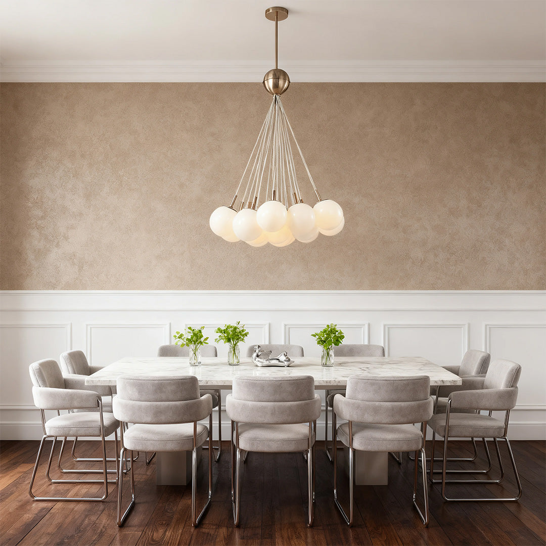 Xanthe - Gold and Bubble Glass Chandelier