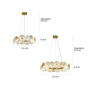 Bakchylides - Brass Frame Glass Chandelier