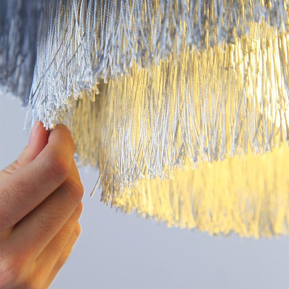 Dorotheos - Tiered Fabric Fringe Chandelier