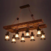 Kallias - 8-Light Rustic Wood Chandelier