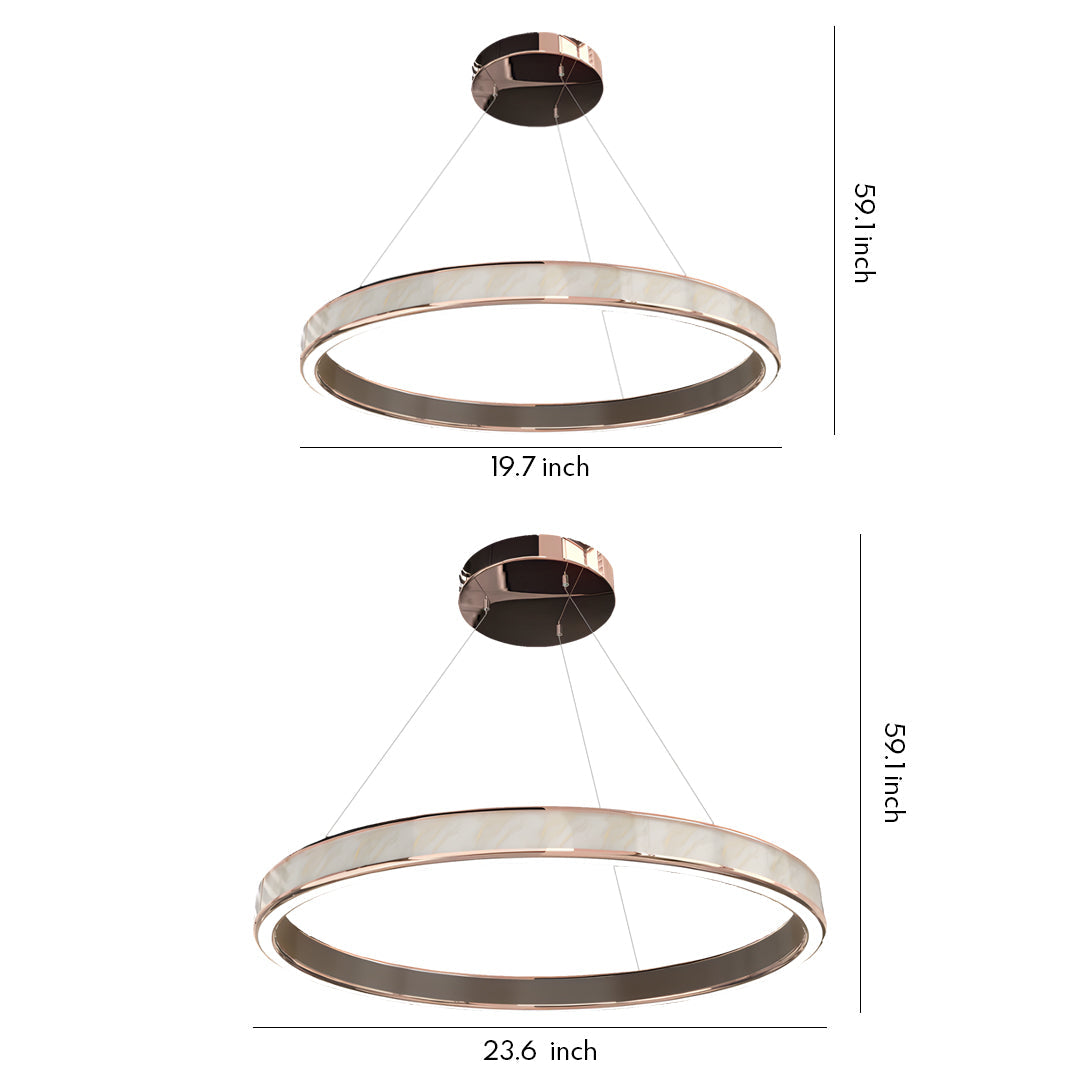 Anthea - Champagne Gold Ring Chandelier