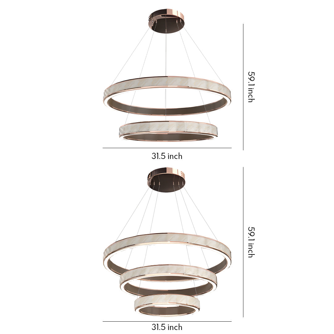 Anthea - Champagne Gold Ring Chandelier