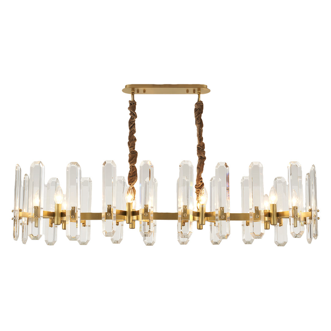 Euphrosyne - Brass and Glass Modern Chandelier