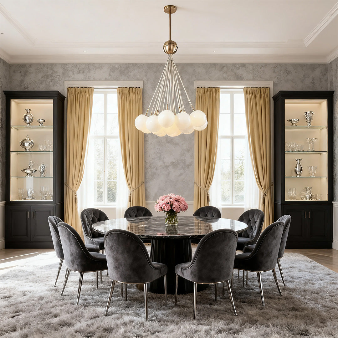 Xanthe - Gold and Bubble Glass Chandelier
