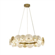 Bakchylides - Brass Frame Glass Chandelier