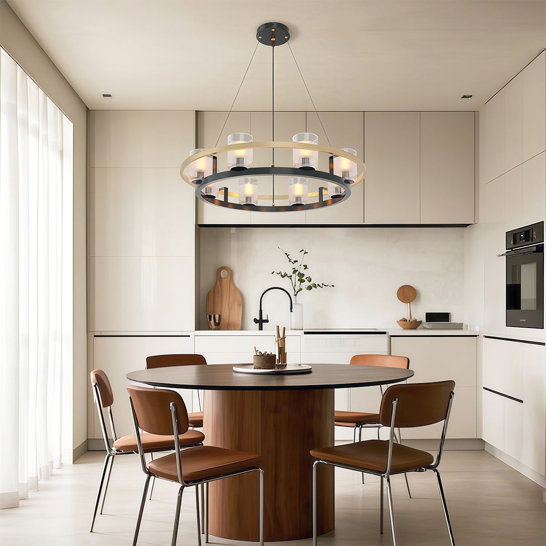 Agathon - Copper and Glass Chandelier