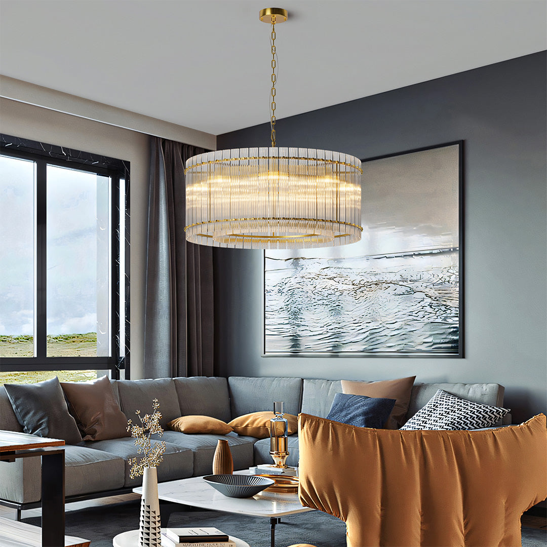 Epikles - Iron and Glass Multi-Head Chandelier