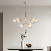 Cassia - Solid Copper Glass Ball Chandelier