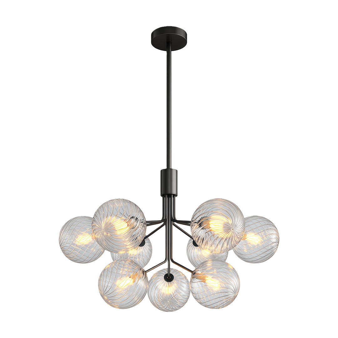 Cassia - Solid Copper Glass Ball Chandelier