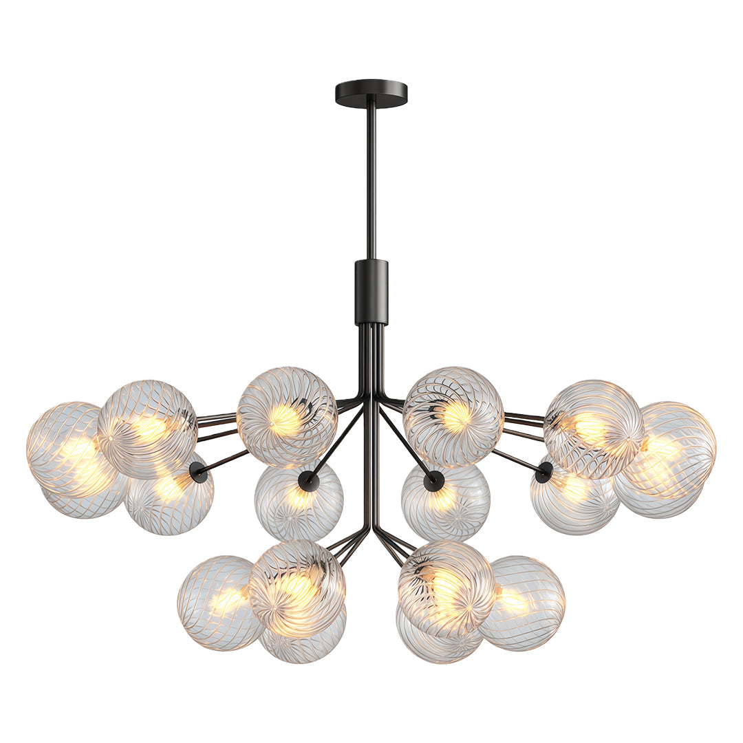 Cassia - Solid Copper Glass Ball Chandelier