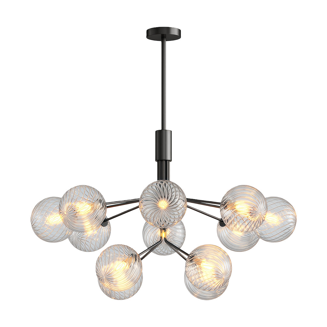 Cassia - Solid Copper Glass Ball Chandelier